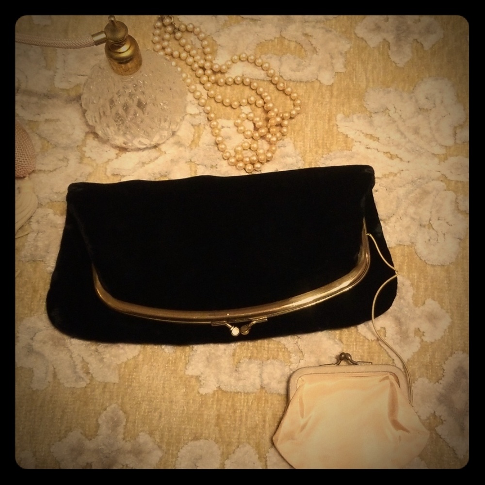 Beautiful Vintage Velvet Clutch